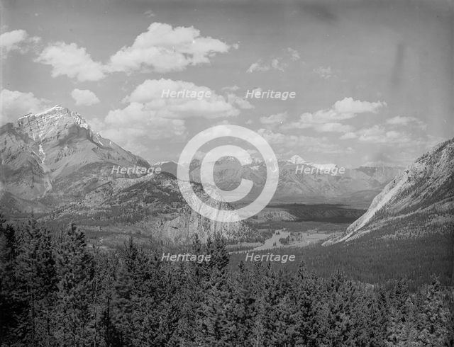 Down Bow Valley from Upper Spring, Banff, Alberta, c1902. Creator: Unknown.