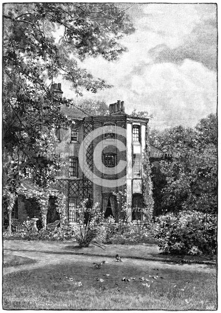 Down House, near Beckenham, Kent, from the garden, 1883. Creator: Unknown.