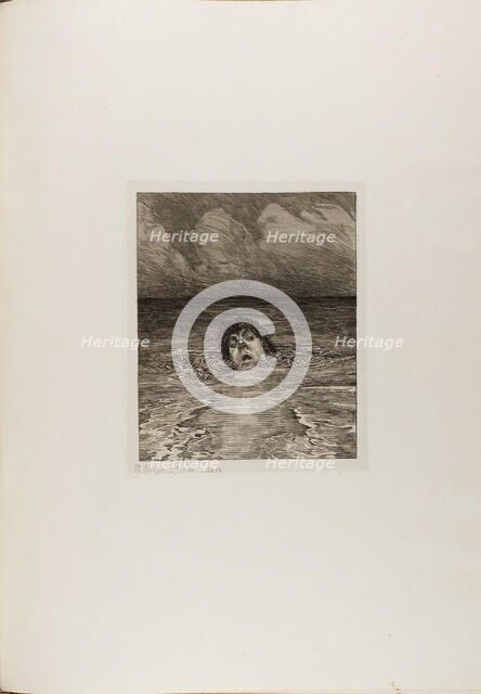 Downfall, plate twelve from A Life, 1884. Creator: Max Klinger.