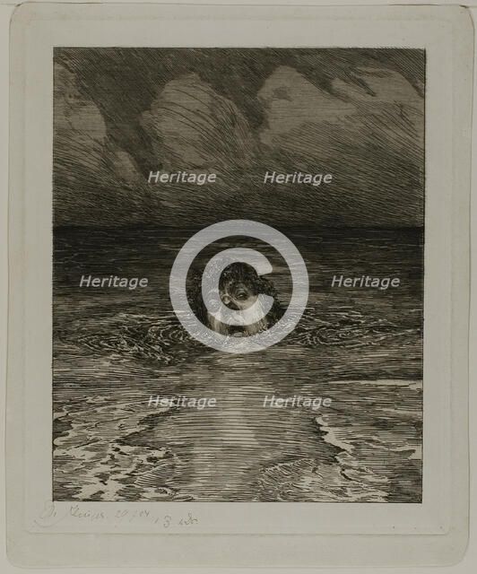 Downfall, plate twelve from A Life, 1884. Creator: Max Klinger.