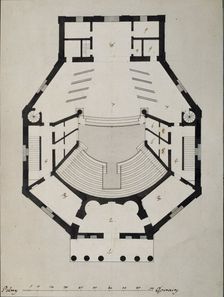 Downstairs Floor Plan. Artist: Quarenghi, Giacomo Antonio Domenico (1744-1817)