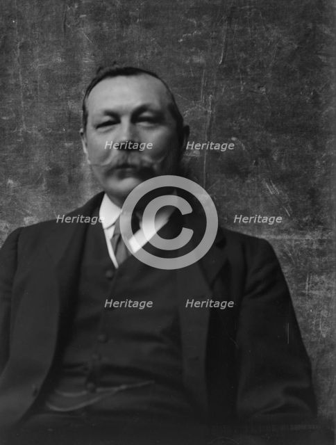 Doyle, Arthur Conan, Sir, portrait photograph, 1914 June 1. Creator: Arnold Genthe.