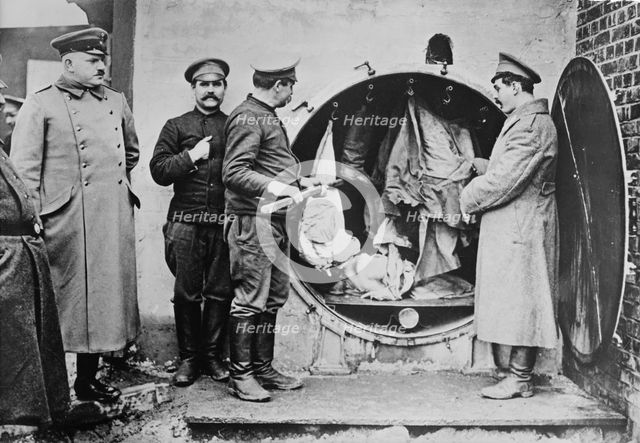 Doberitz, disinfecting clothing, between c1910 and c1915. Creator: Bain News Service.