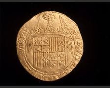 Doble excelente of Ferdinand and Isabella, Spanish, c1479-1504. Creator: Unknown