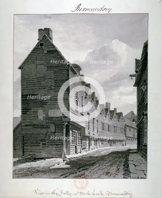 Dockhead Folly, Bermondsey, London, 1820. Artist: John Chessell Buckler