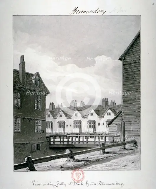 Dockhead Folly, Bermondsey, London, 1820. Artist: John Chessell Buckler