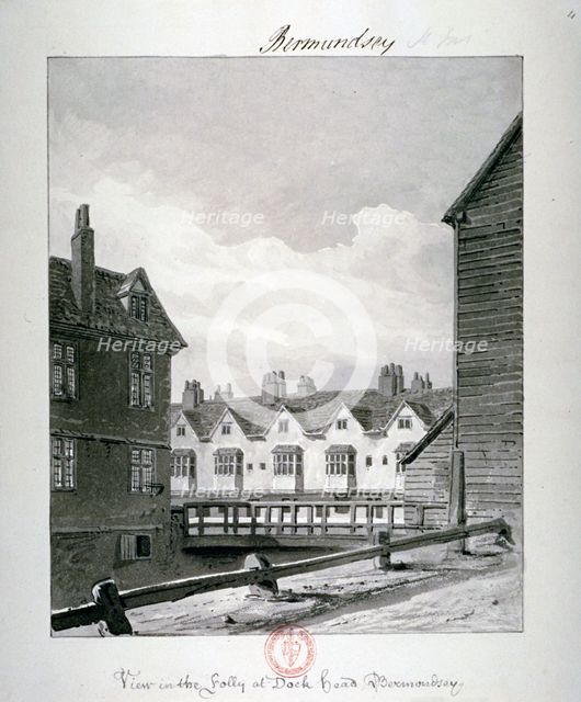 Dockhead Folly, Bermondsey, London, 1820. Artist: John Chessell Buckler