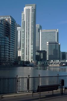 Docklands and Canary Wharf, London, England, UK, 2/3/10. Creator: Ethel Davies