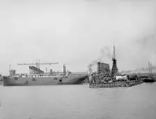 Docks, Cramps Shipyard, Philadelphia, Pa., The, between 1900 and 1906. Creator: Unknown
