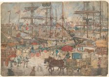 Docks, East Boston, 1900/1904. Creator: Maurice Brazil Prendergast