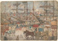 Docks, East Boston, 1900/1904. Creator: Maurice Brazil Prendergast