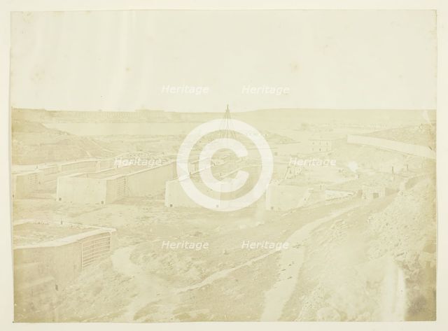 Docks of Sebastopol, Fort Nickolas on the Left, 1855. Creator: James Robertson.