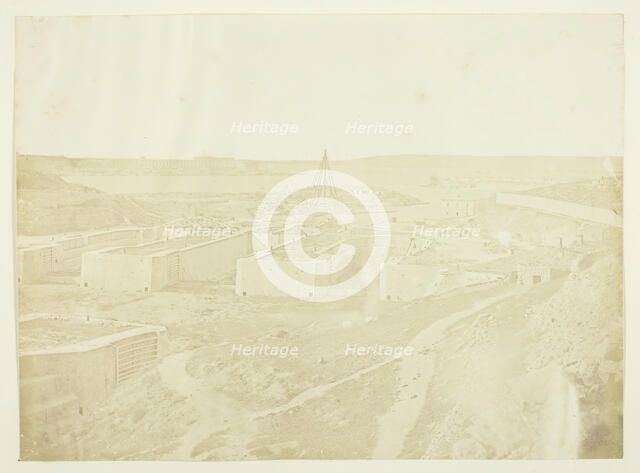 Docks of Sebastopol, Fort Nickolas on the Left, 1855. Creator: James Robertson.