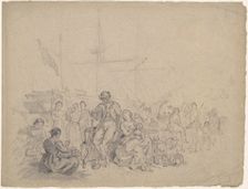Dockside Scene, 19th century. Creator: Unknown