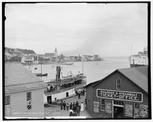 Dock and Mission Point, Mackinac Island, Mich., between 1901 and 1906. Creator: Unknown
