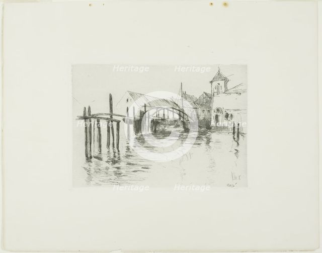 Dock at Newport, 1893. Creator: John Henry Twachtman.