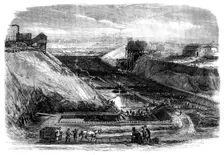 Dock in course of construction at Boulogne, 1862. Creator: Unknown