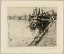 Dock, New York River, n.d. Creator: Charles Frederick William Mielatz