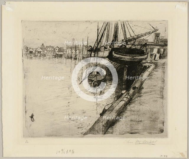 Dock, New York River, n.d. Creator: Charles Frederick William Mielatz.