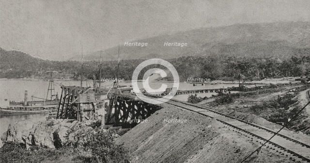 Dock of Juragua mines in the Bay of Santiago de Cuba, Cuba, 1898.  Creator: Unknown.