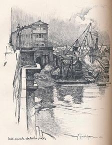 Dock Opposite Waterloo Pier c1902. Artist: Tony Grubhofer