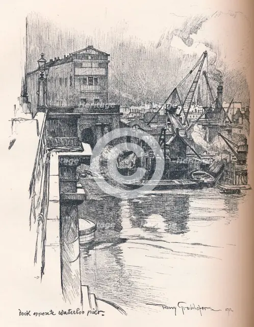 'Dock Opposite Waterloo Pier', c1902. Artist: Tony Grubhofer.
