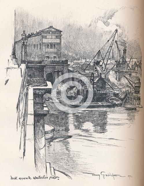 'Dock Opposite Waterloo Pier', c1902. Artist: Tony Grubhofer.