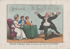Doctor O'Meara's Return to His Family After Preaching Before Royalty, April 1, 1809., April 1, 1809. Creator: Thomas Rowlandson