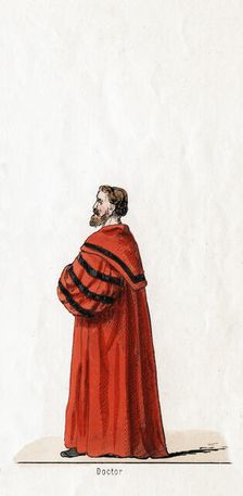 Doctor Butts, costume design for Shakespeare's play, Henry VIII, 19th century