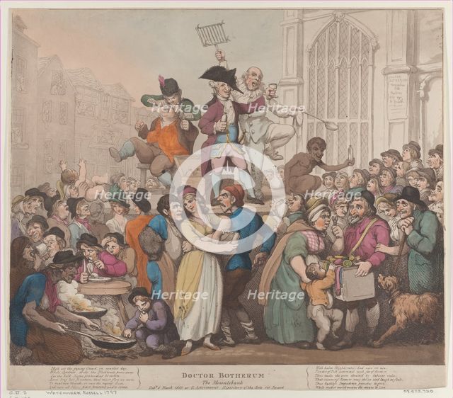 Doctor Botherum, The Montebank, March 6, 1800., March 6, 1800. Creator: Thomas Rowlandson.