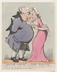 Doctor Convex and Lady Concave, November 20, 1802., November 20, 1802. Creator: Thomas Rowlandson