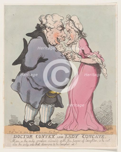 Doctor Convex and Lady Concave, November 20, 1802., November 20, 1802. Creator: Thomas Rowlandson.