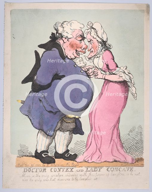 Doctor Convex and Lady Concave, November 20, 1802., November 20, 1802. Creator: Thomas Rowlandson.