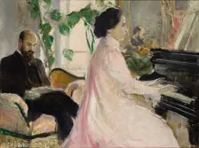 Doctor Dwernicki with His Wife at the Piano, 1902. Creator: Stanislaw Debicki