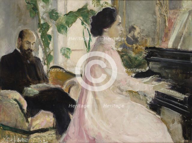 Doctor Dwernicki with His Wife at the Piano, 1902. Creator: Stanislaw Debicki.