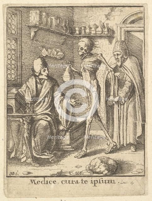 Doctor, from the Dance of Death, 1651. Creator: Wenceslaus Hollar.