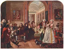 Doctor Johnson in the ante-room of Lord Chesterfield, waiting for an audience, 1748