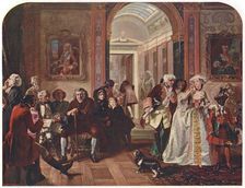 Doctor Johnson in the ante-room of Lord Chesterfield, waiting for an audience, 1748