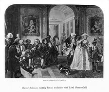 Doctor Johnson waiting for an audience with Lord Chesterfield 19th century