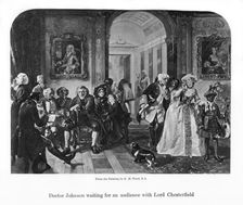 Doctor Johnson waiting for an audience with Lord Chesterfield 19th century