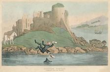 Doctor Syntax Tumbling into the Water 1820. Artist: Thomas Rowlandson