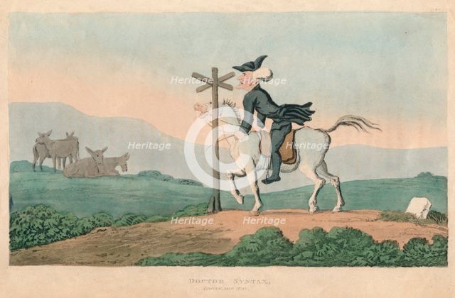 'Doctor Syntax, Losing His Way', 1820. Artist: Thomas Rowlandson.