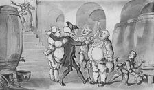 Doctor Syntax Made Free of the Cellar 1817. Artist: Thomas Rowlandson