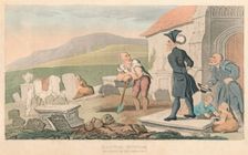 Doctor Syntax Meditating on the Tombstones 1820. Artist: Thomas Rowlandson