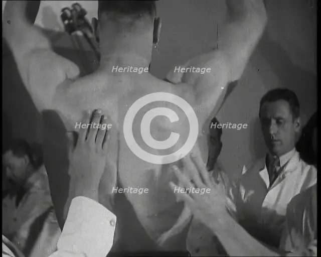 Doctors Checking the Physique of Primo Carnera, 1930s. Creator: British Pathe Ltd.