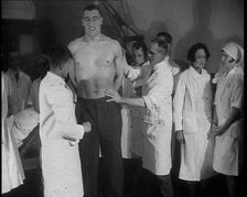 Doctors Checking the Physique of Primo Carnera, 1930s. Creator: British Pathe Ltd