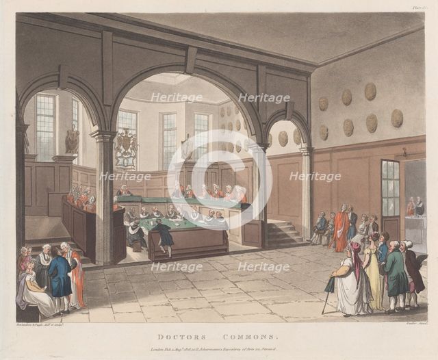 Doctors' Commons, 1808., 1808. Creator: J. Bluck.