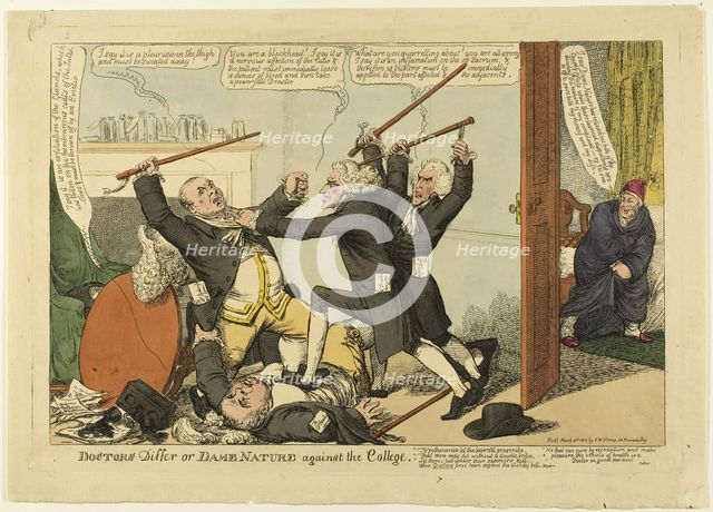 Doctors Differ, etc., 1813. Creator: Charles Williams.