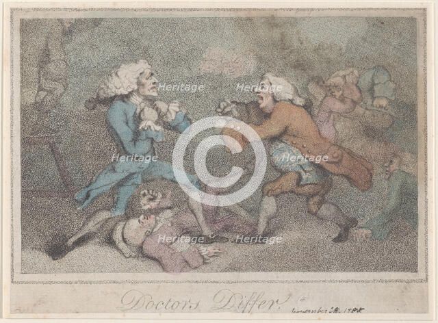 Doctors Differ, November 28, 1785., November 28, 1785. Creator: Unknown.