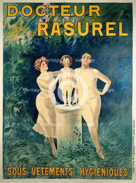 Docteur Rasurel: Sous Vêtements Hygièniques (Doctor Rasurel: Hygienic Undergarments), c. 1911. Creator: Cappiello, Leonetto (1875-1942).